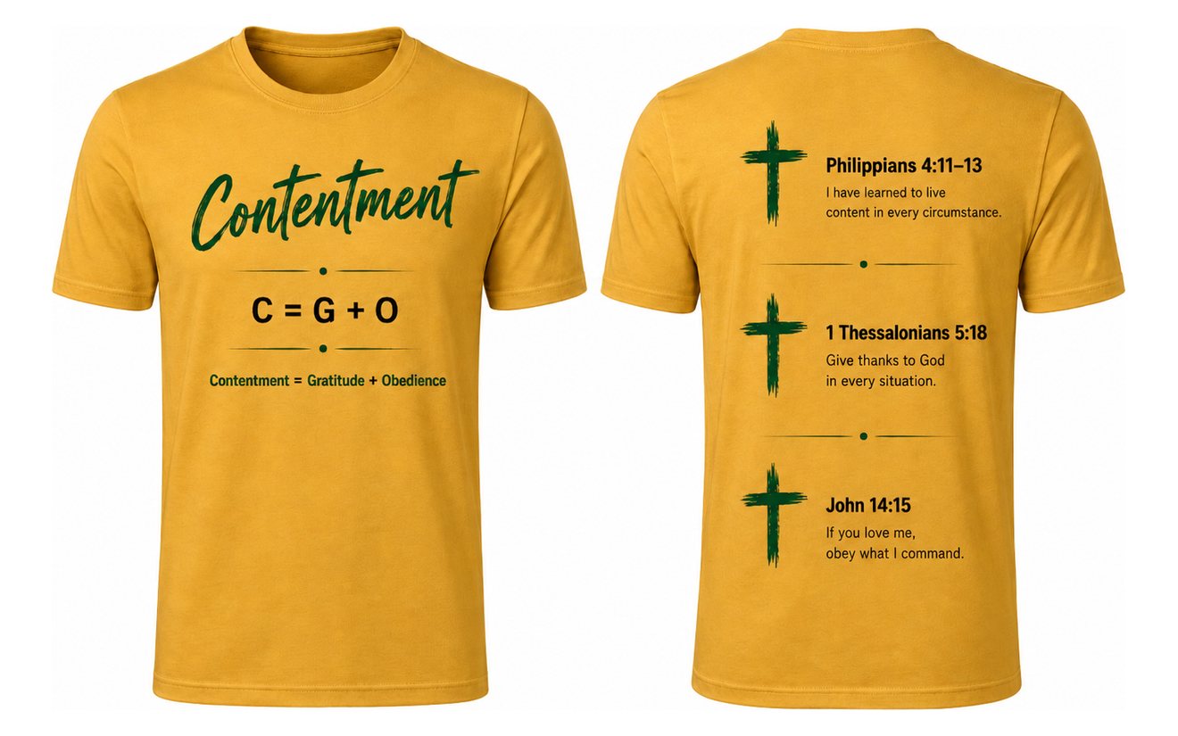 Contentment tee in Mustard Gold