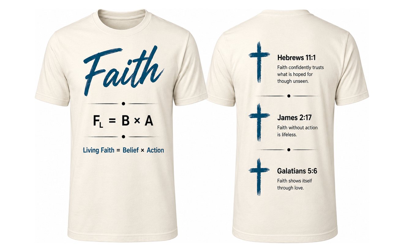 Faith tee in Soft Cream